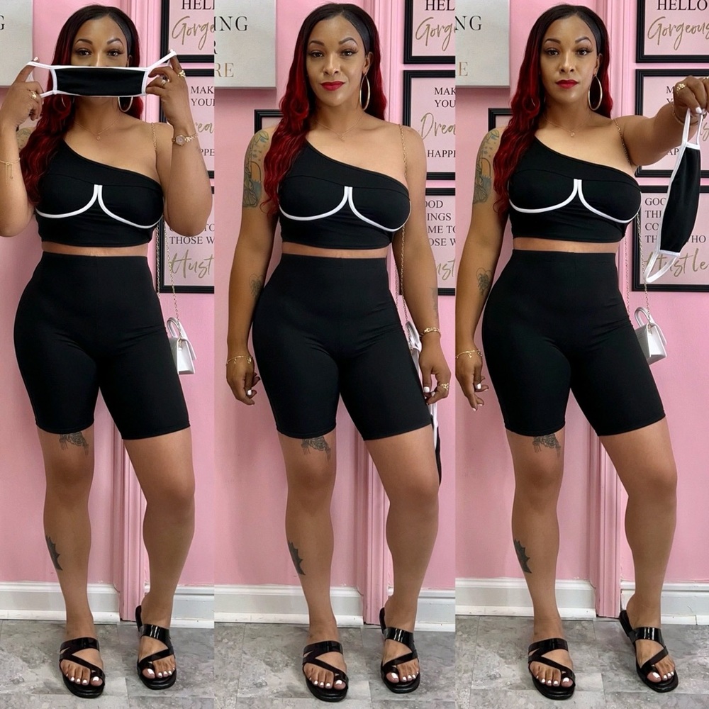Women’s 3pc Short Set (Black)